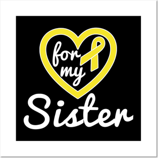 Sarcoma Cancer Shirt for Sister Ribbon Awareness Products Posters and Art
